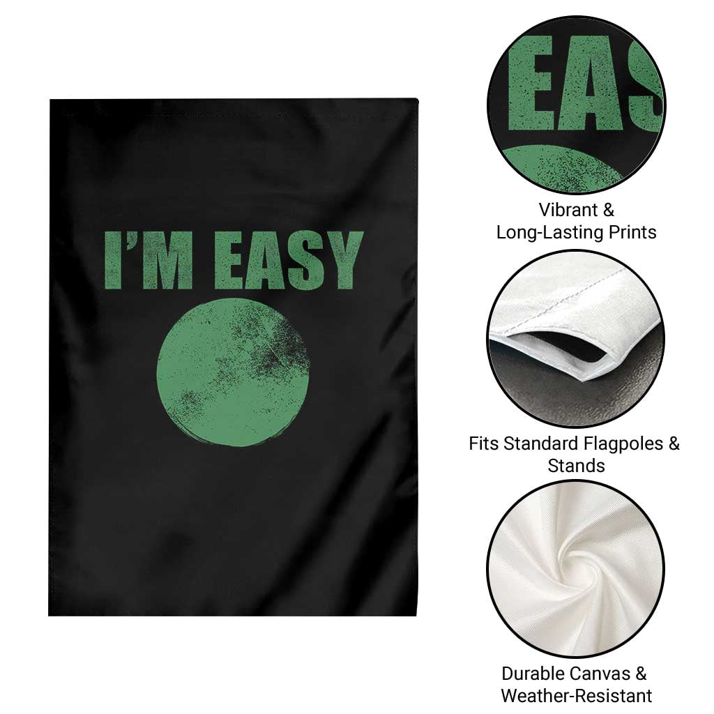 Funny I'm Easy Snowboard Ski Garden Flag Green Circle Retro Mountain Sign TS11 Print Your Wear