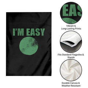 Funny I'm Easy Snowboard Ski Garden Flag Green Circle Retro Mountain Sign TS11 Print Your Wear