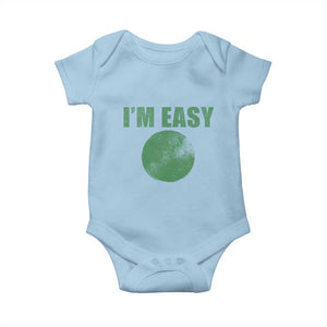 Funny I'm Easy Snowboard Ski Baby Onesie Green Circle Retro Mountain Sign TS11 Light Blue Print Your Wear