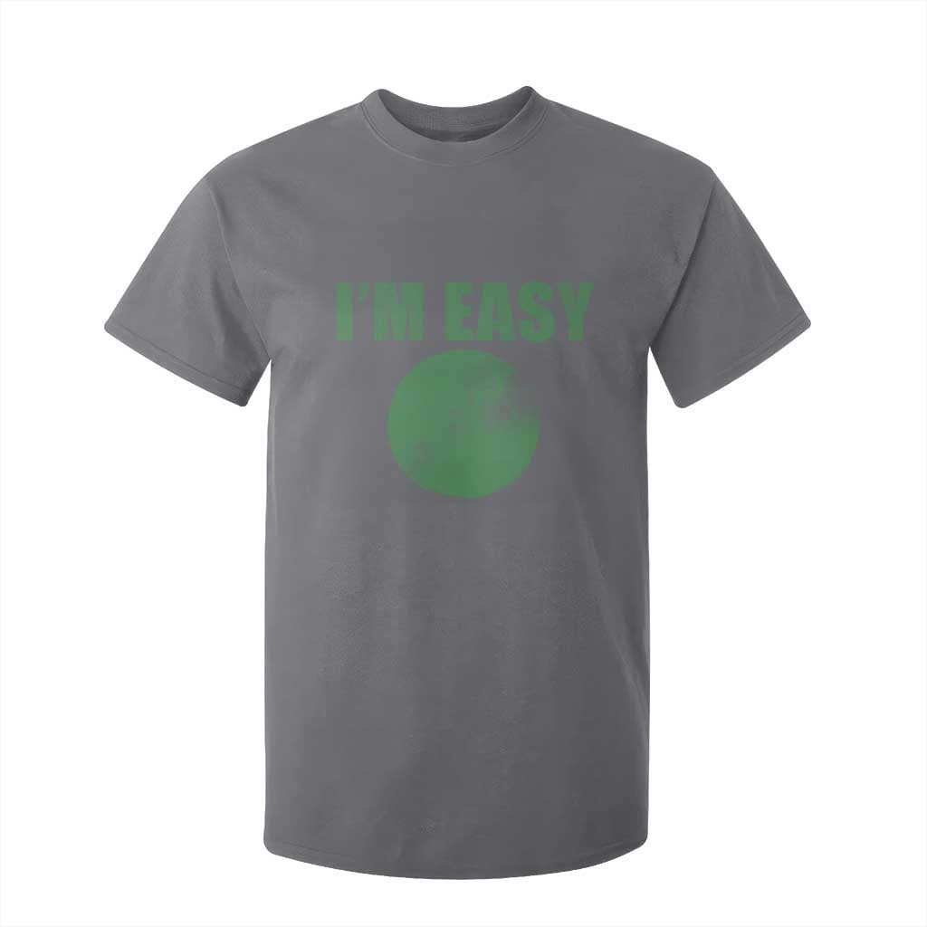 Funny I'm Easy Snowboard Ski T Shirt For Kid Green Circle Retro Mountain Sign TS11 Charcoal Print Your Wear
