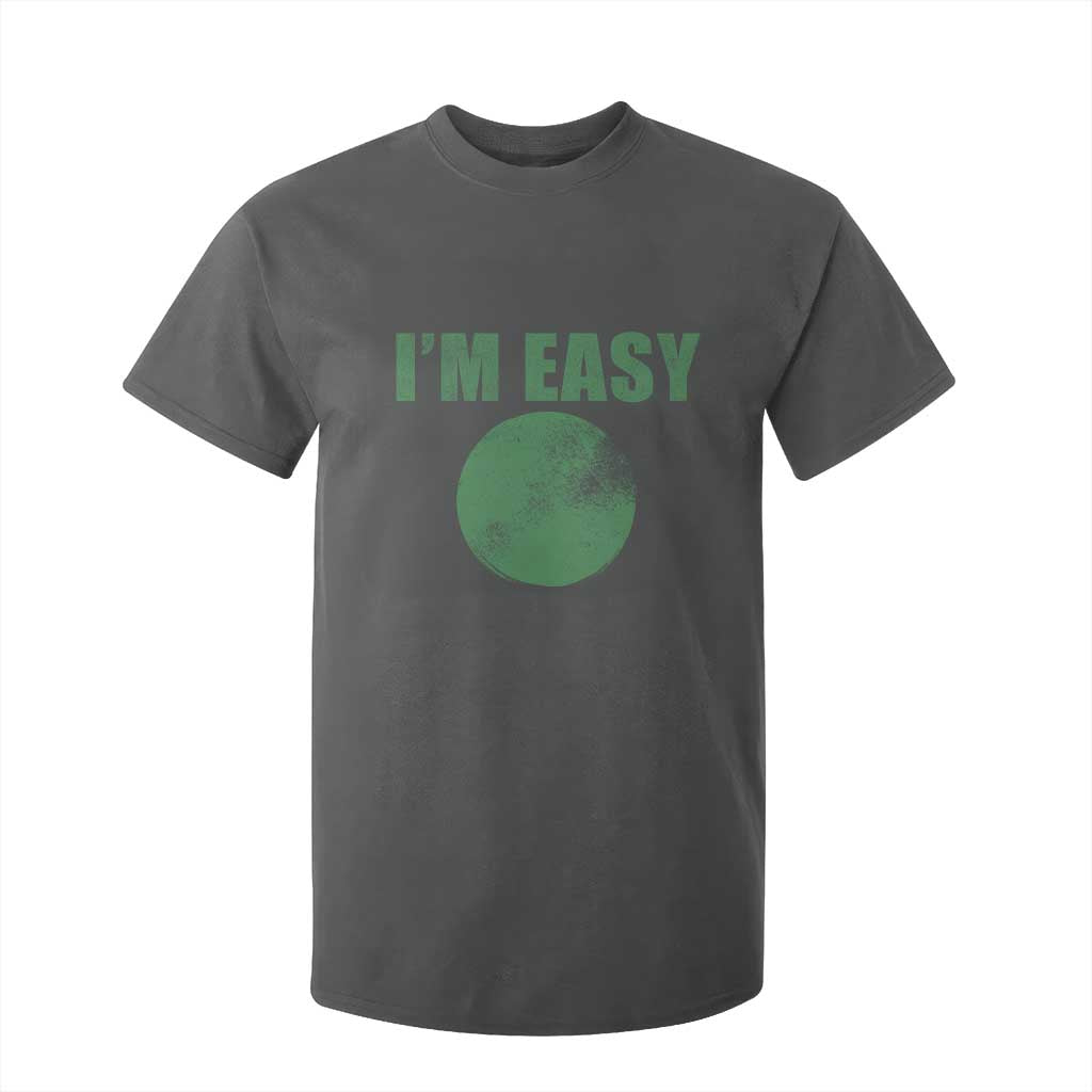 Funny I'm Easy Snowboard Ski T Shirt For Kid Green Circle Retro Mountain Sign TS11 Dark Heather Print Your Wear