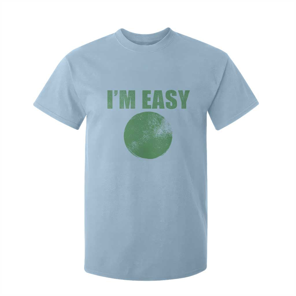 Funny I'm Easy Snowboard Ski T Shirt For Kid Green Circle Retro Mountain Sign TS11 Light Blue Print Your Wear