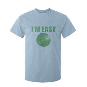 Funny I'm Easy Snowboard Ski T Shirt For Kid Green Circle Retro Mountain Sign TS11 Light Blue Print Your Wear
