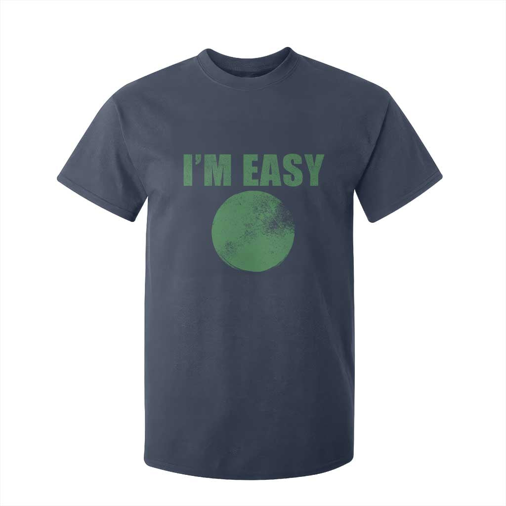 Funny I'm Easy Snowboard Ski T Shirt For Kid Green Circle Retro Mountain Sign TS11 Navy Print Your Wear