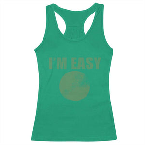 Funny I'm Easy Snowboard Ski Racerback Tank Top Green Circle Retro Mountain Sign TS11 Irish Green Print Your Wear
