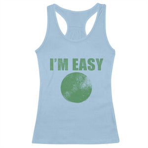 Funny I'm Easy Snowboard Ski Racerback Tank Top Green Circle Retro Mountain Sign TS11 Light Blue Print Your Wear