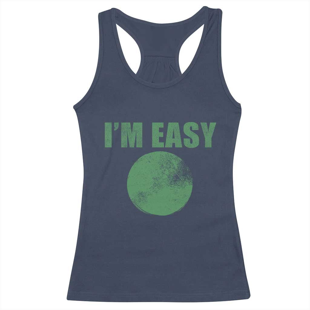 Funny I'm Easy Snowboard Ski Racerback Tank Top Green Circle Retro Mountain Sign TS11 Navy Print Your Wear
