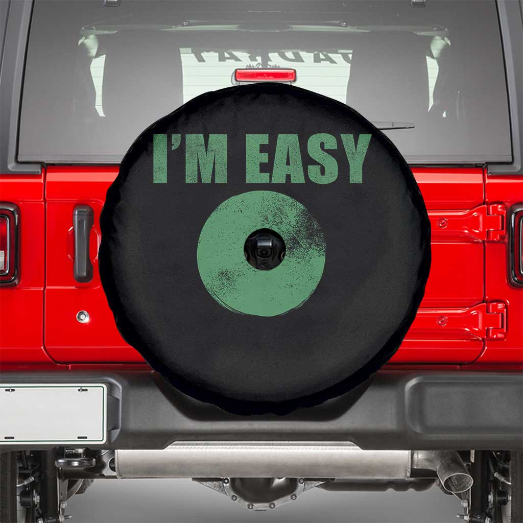 Funny I'm Easy Snowboard Ski Spare Tire Cover Green Circle Retro Mountain Sign TS11 Black Print Your Wear