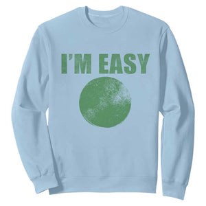 Funny I'm Easy Snowboard Ski Sweatshirt Green Circle Retro Mountain Sign TS11 Light Blue Print Your Wear