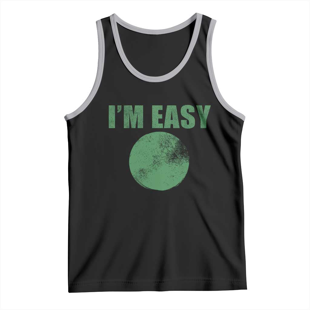Funny I'm Easy Snowboard Ski Tank Top Green Circle Retro Mountain Sign TS11 Black Athletic Heather Print Your Wear