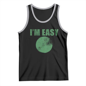 Funny I'm Easy Snowboard Ski Tank Top Green Circle Retro Mountain Sign TS11 Black Athletic Heather Print Your Wear