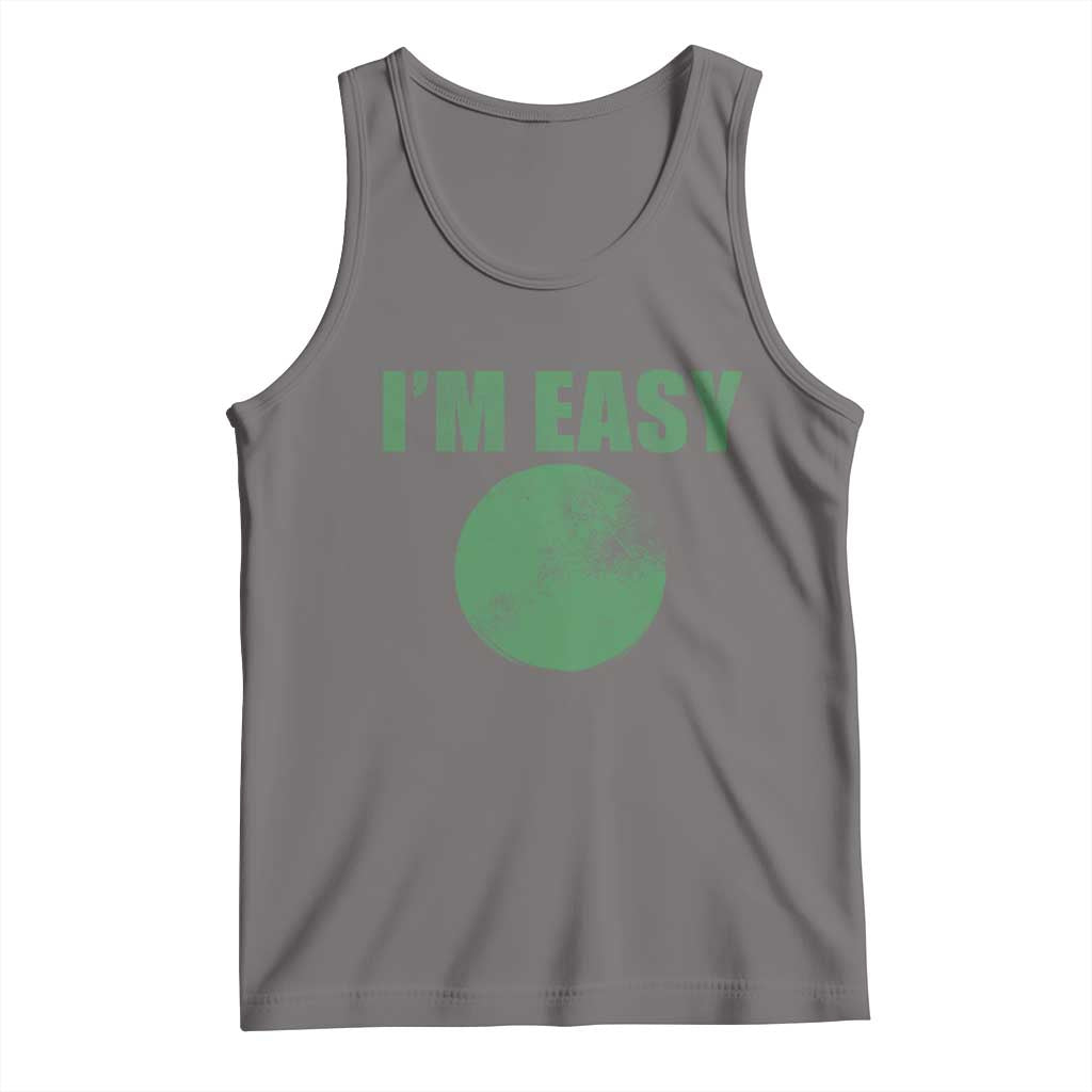 Funny I'm Easy Snowboard Ski Tank Top Green Circle Retro Mountain Sign TS11 Deep Heather Print Your Wear