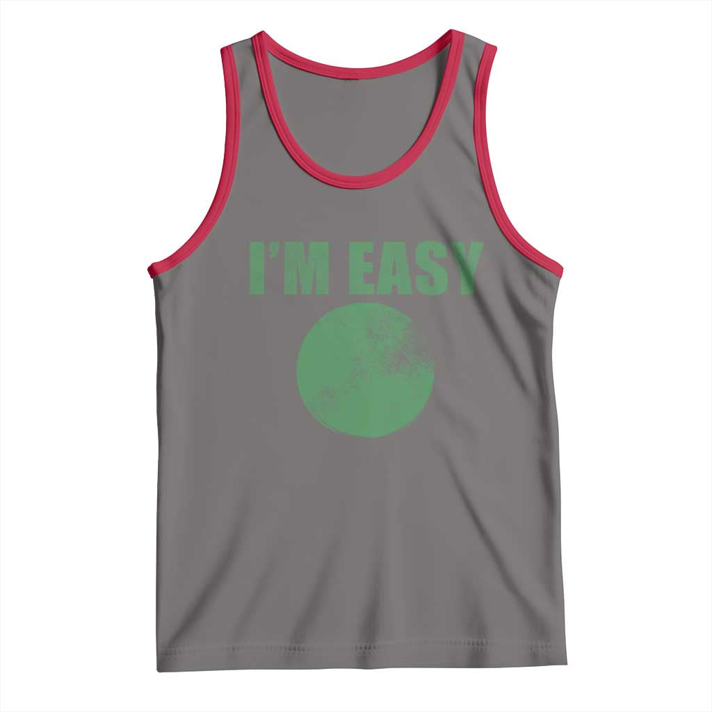 Funny I'm Easy Snowboard Ski Tank Top Green Circle Retro Mountain Sign TS11 Deep Heather Red Print Your Wear