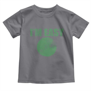 Funny I'm Easy Snowboard Ski Toddler T Shirt Green Circle Retro Mountain Sign TS11 Charcoal Print Your Wear
