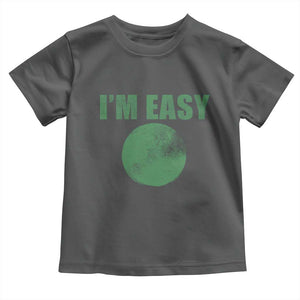 Funny I'm Easy Snowboard Ski Toddler T Shirt Green Circle Retro Mountain Sign TS11 Dark Heather Print Your Wear