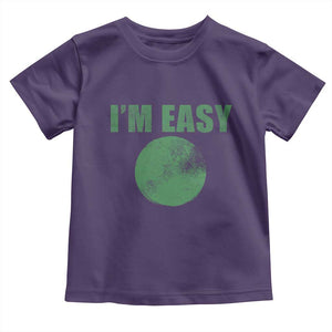 Funny I'm Easy Snowboard Ski Toddler T Shirt Green Circle Retro Mountain Sign TS11 Purple Print Your Wear