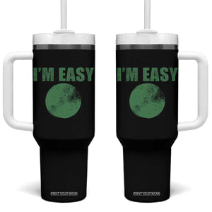 Funny I'm Easy Snowboard Ski Tumbler With Handle Green Circle Retro Mountain Sign TS11 One Size: 40 oz Black Print Your Wear
