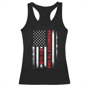 Promoted To Dad Est 2026 Racerback Tank Top New Dad 2026 Baby Announcement TS11 Black Print Your Wear