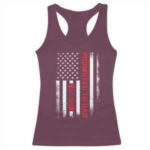 Promoted To Dad Est 2026 Racerback Tank Top New Dad 2026 Baby Announcement TS11 Maroon Print Your Wear