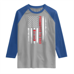 Promoted To Dad Est 2026 Raglan Shirt New Dad 2026 Baby Announcement TS11 Sport Gray Royal Print Your Wear
