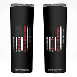 Promoted To Dad Est 2026 Skinny Tumbler New Dad 2026 Baby Announcement TS11 Black Print Your Wear