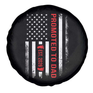 Promoted To Dad Est 2026 Spare Tire Cover New Dad 2026 Baby Announcement TS11 Print Your Wear