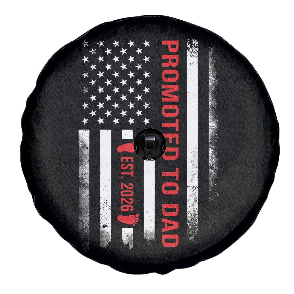 Promoted To Dad Est 2026 Spare Tire Cover New Dad 2026 Baby Announcement TS11 Print Your Wear