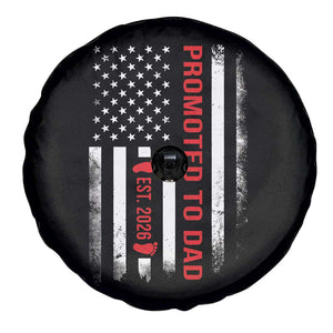 Promoted To Dad Est 2026 Spare Tire Cover New Dad 2026 Baby Announcement TS11 Print Your Wear