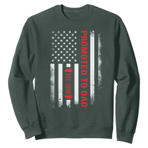 Promoted To Dad Est 2026 Sweatshirt New Dad 2026 Baby Announcement TS11 Dark Forest Green Print Your Wear