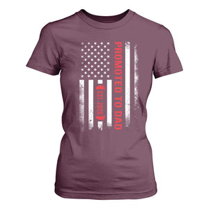 Promoted To Dad Est 2026 T Shirt For Women New Dad 2026 Baby Announcement TS11 Maroon Print Your Wear