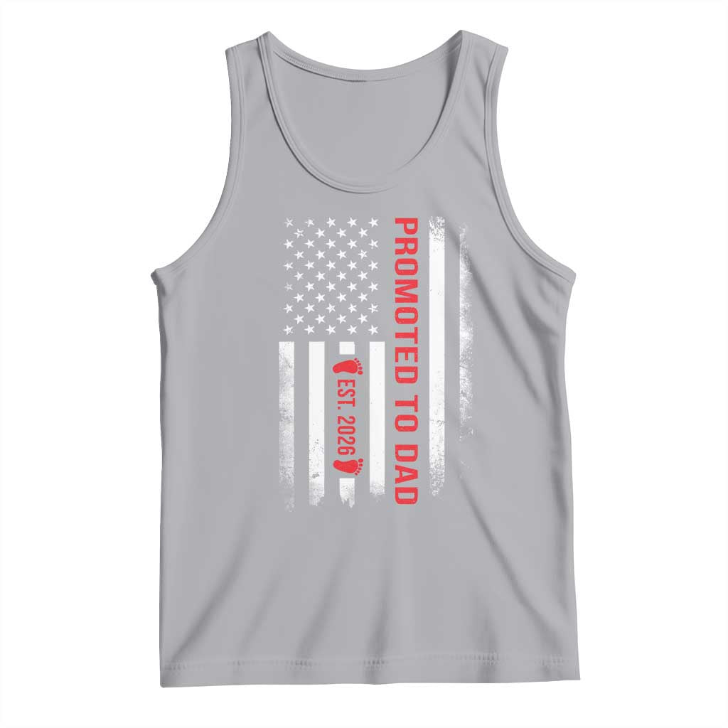 Promoted To Dad Est 2026 Tank Top New Dad 2026 Baby Announcement TS11 Athletic Heather Print Your Wear
