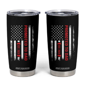 Promoted To Dad Est 2026 Tumbler Cup New Dad 2026 Baby Announcement TS11 Black Print Your Wear