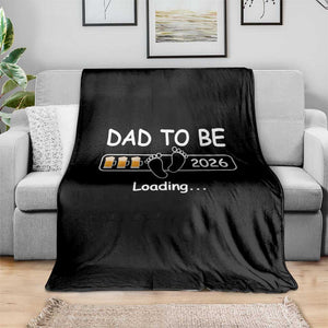 Funny Dad To Be 2026 Loading Throw Blanket New Dad Beer Lover TS11 Print Your Wear