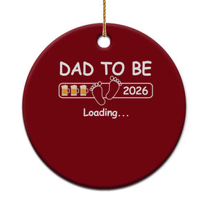 Funny Dad To Be 2026 Loading Ceramic Ornament New Dad Beer Lover TS11 1pc Red Print Your Wear