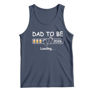 Funny Dad To Be 2026 Loading Tank Top New Dad Beer Lover TS11 Navy Print Your Wear