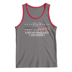 Retired Not My Problem Anymore Tank Top Funny Retirement Gift TS11 Deep Heather Red Print Your Wear