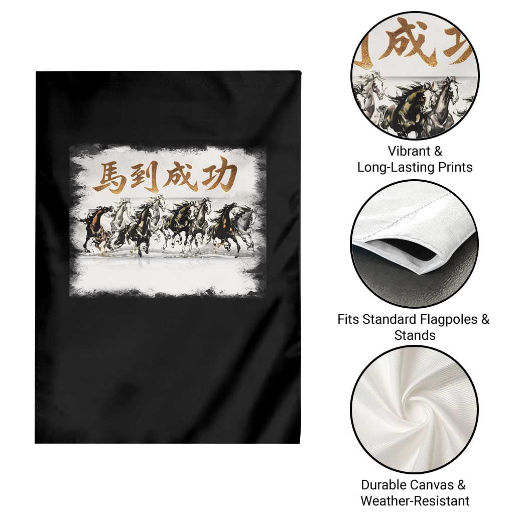 Year of The Horse 2026 Garden Flag Gallop Of The 8 Horses Lunar New Year TS11 Print Your Wear