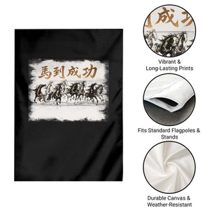Year of The Horse 2026 Garden Flag Gallop Of The 8 Horses Lunar New Year TS11 Print Your Wear