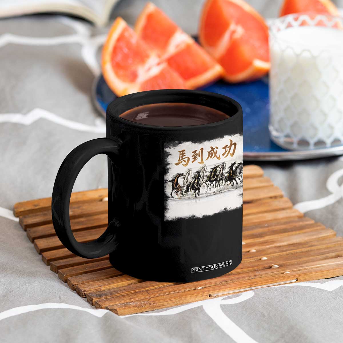 Year of The Horse 2026 Coffee Mug Gallop Of The 8 Horses Lunar New Year TS11 Print Your Wear