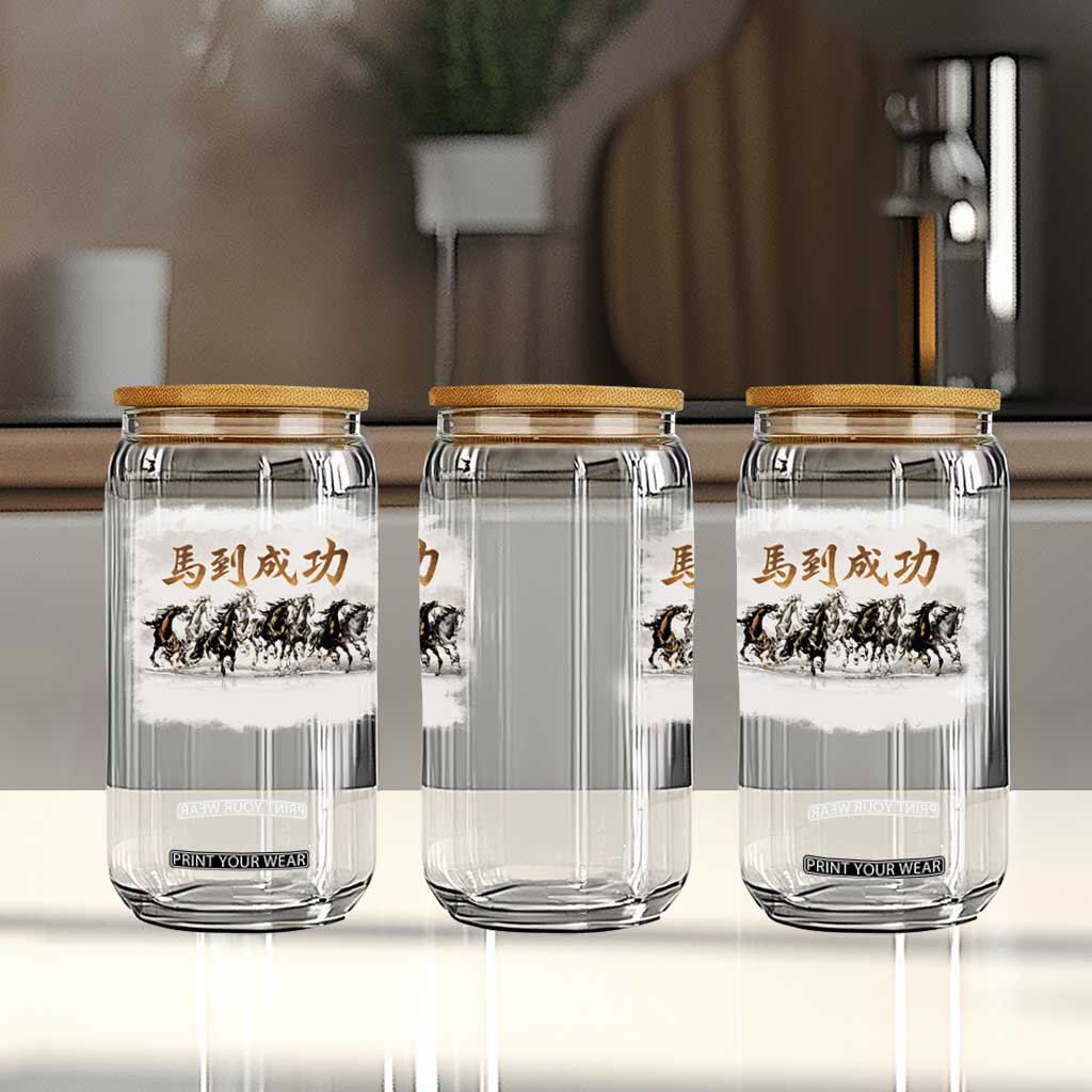 Year of The Horse 2026 Glass Can Gallop Of The 8 Horses Lunar New Year TS11 Print Your Wear