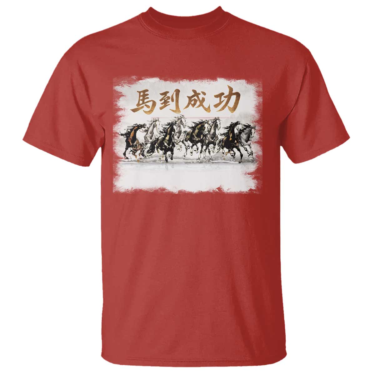 Year of The Horse 2026 T Shirt Gallop Of The 8 Horses Lunar New Year TS11 Red Print Your Wear
