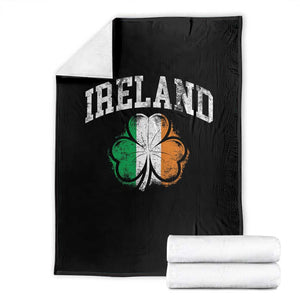 Irish Pride Throw Blanket Ireland Shamrock Flag St Patricks Day TS11 Black Print Your Wear