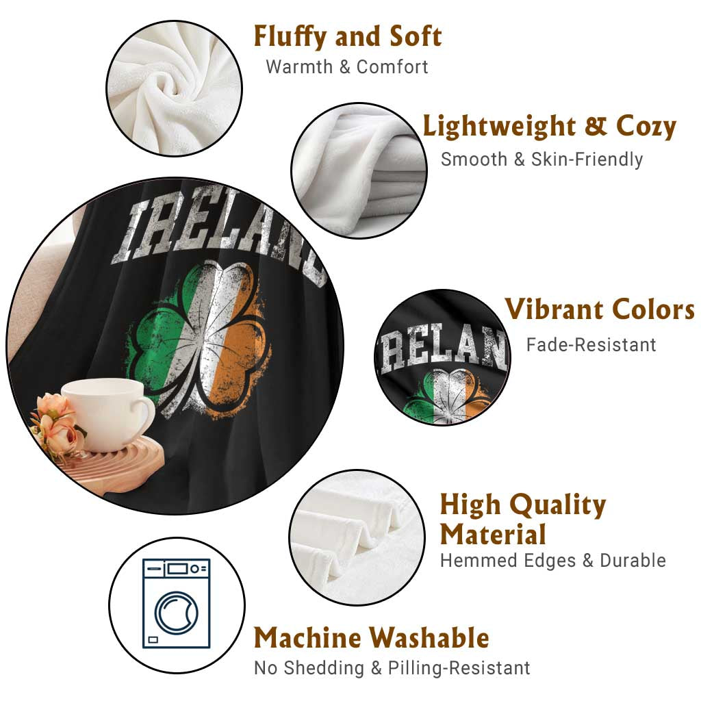 Irish Pride Throw Blanket Ireland Shamrock Flag St Patricks Day TS11 Print Your Wear
