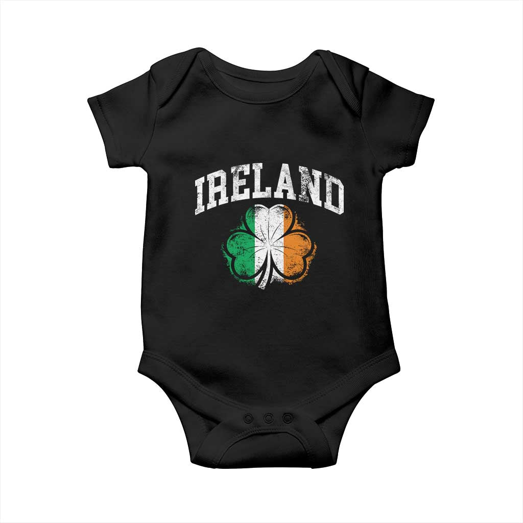Irish Pride Baby Onesie Ireland Shamrock Flag St Patricks Day TS11 Black Print Your Wear