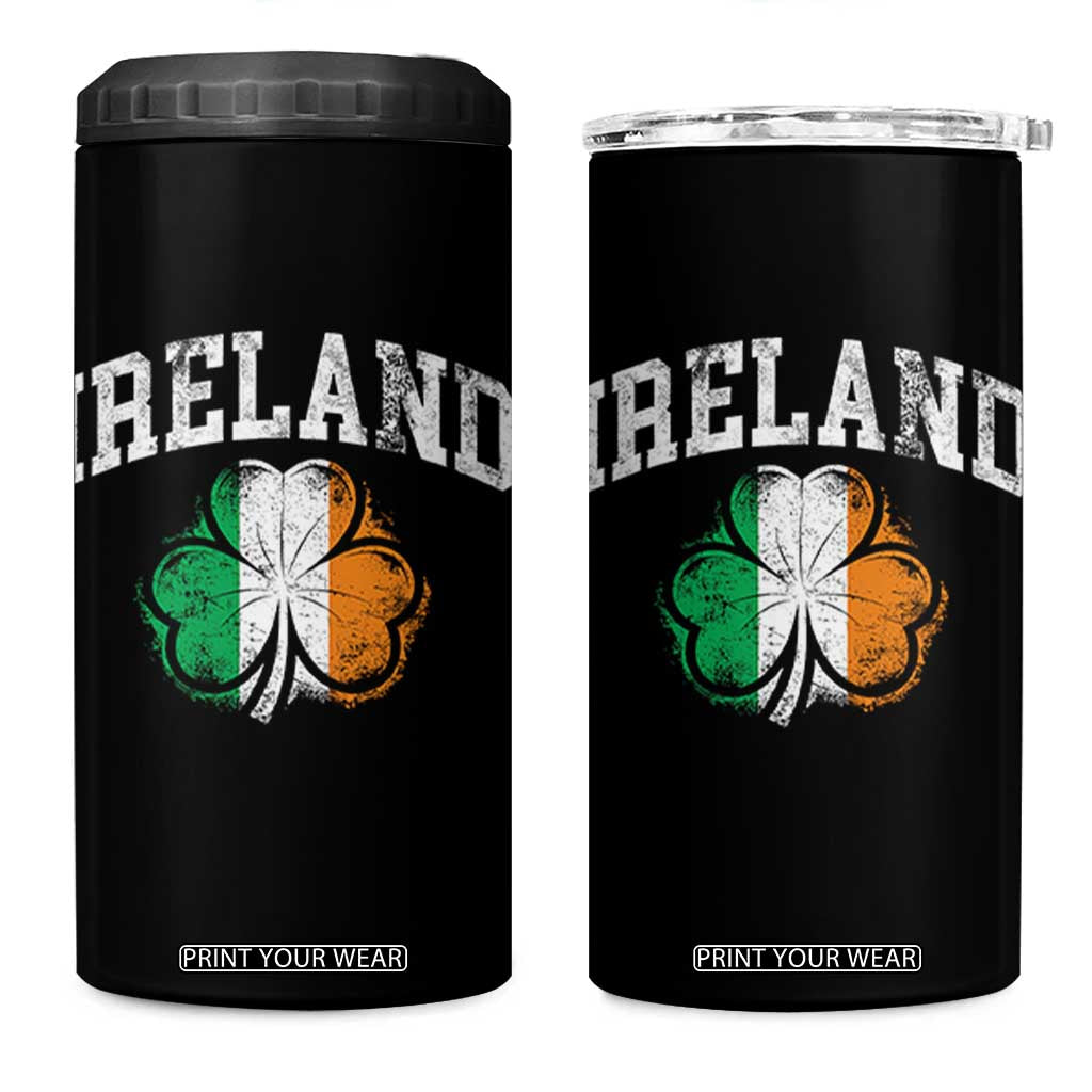 Irish Pride 4 in 1 Can Cooler Tumbler Ireland Shamrock Flag St Patricks Day TS11 One Size: 16 oz Black Print Your Wear