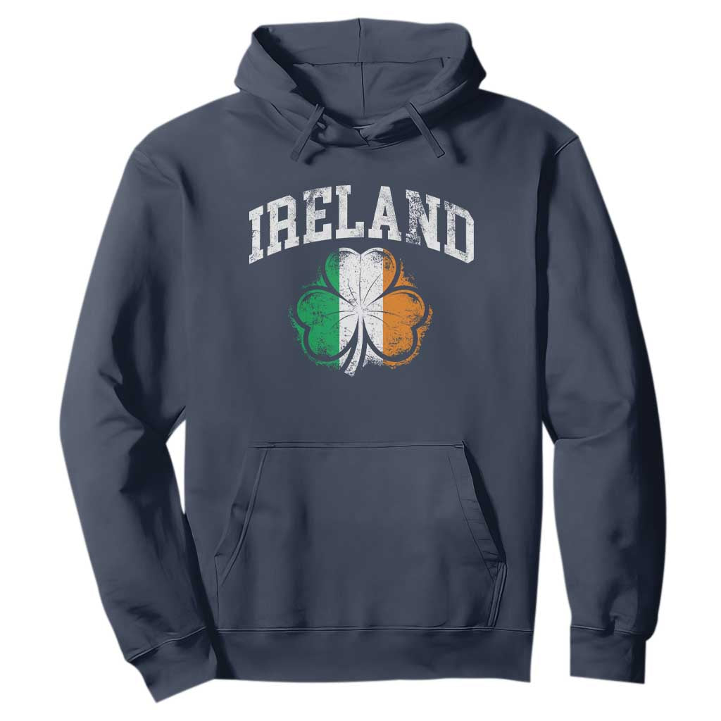 Irish Pride Hoodie Ireland Shamrock Flag St Patricks Day TS11 Navy Print Your Wear