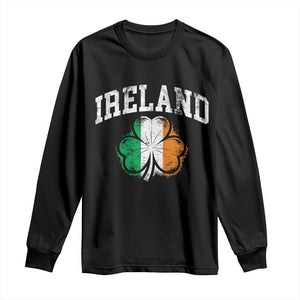 Irish Pride Long Sleeve Shirt Ireland Shamrock Flag St Patricks Day TS11 Black Print Your Wear