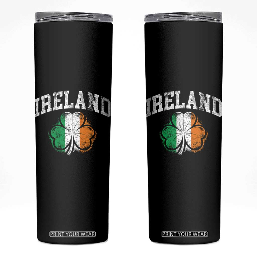 Irish Pride Skinny Tumbler Ireland Shamrock Flag St Patricks Day TS11 Black Print Your Wear