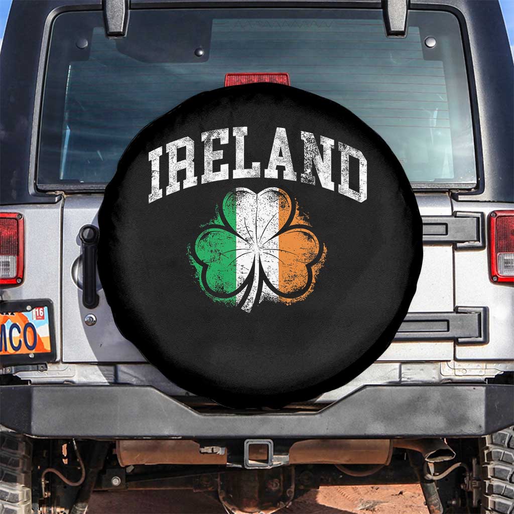 Irish Pride Spare Tire Cover Ireland Shamrock Flag St Patricks Day TS11 No hole Black Print Your Wear