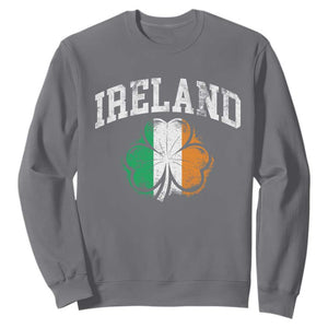 Irish Pride Sweatshirt Ireland Shamrock Flag St Patricks Day TS11 Charcoal Print Your Wear